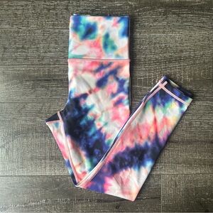 Athleta Women’s Elation Tie Dye 7/8 Tight XS High Waisted Pink Yoga Leggings